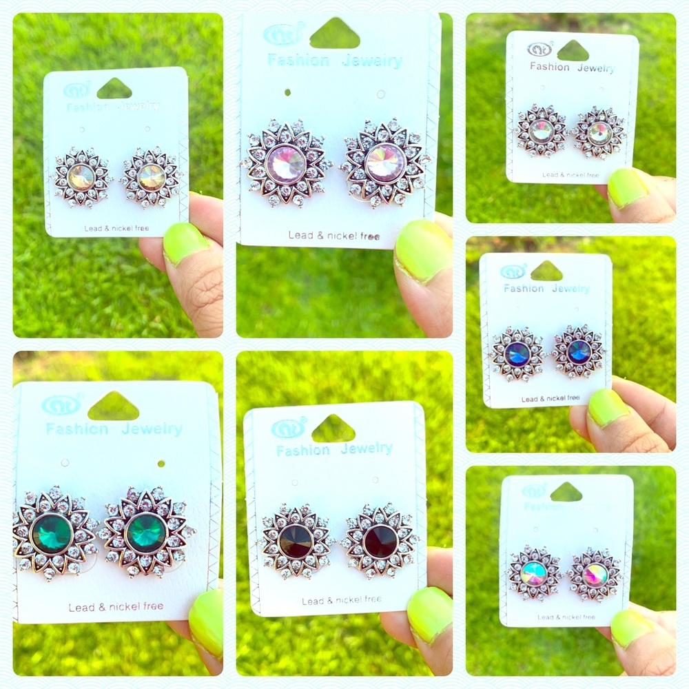 Crystal stud earrings